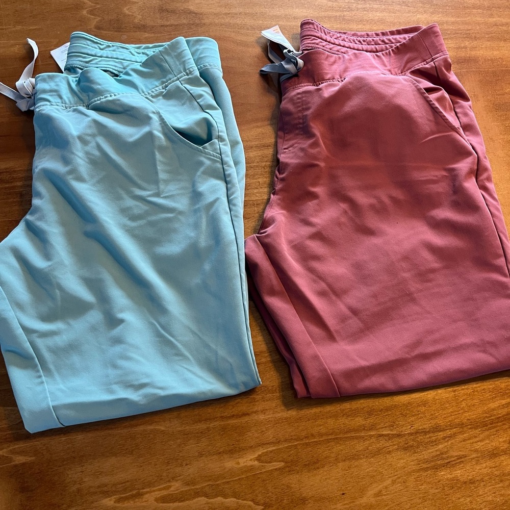 Figs Women's Jumpsuits & Rompers Set in Light Blue and Dusty Rose